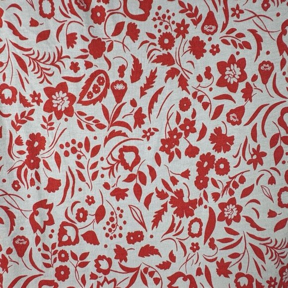 Boden Floral Margot Jersey Orange/Red White Cap Sleeve Dress Women's 8 Pockets - Picture 7 of 10